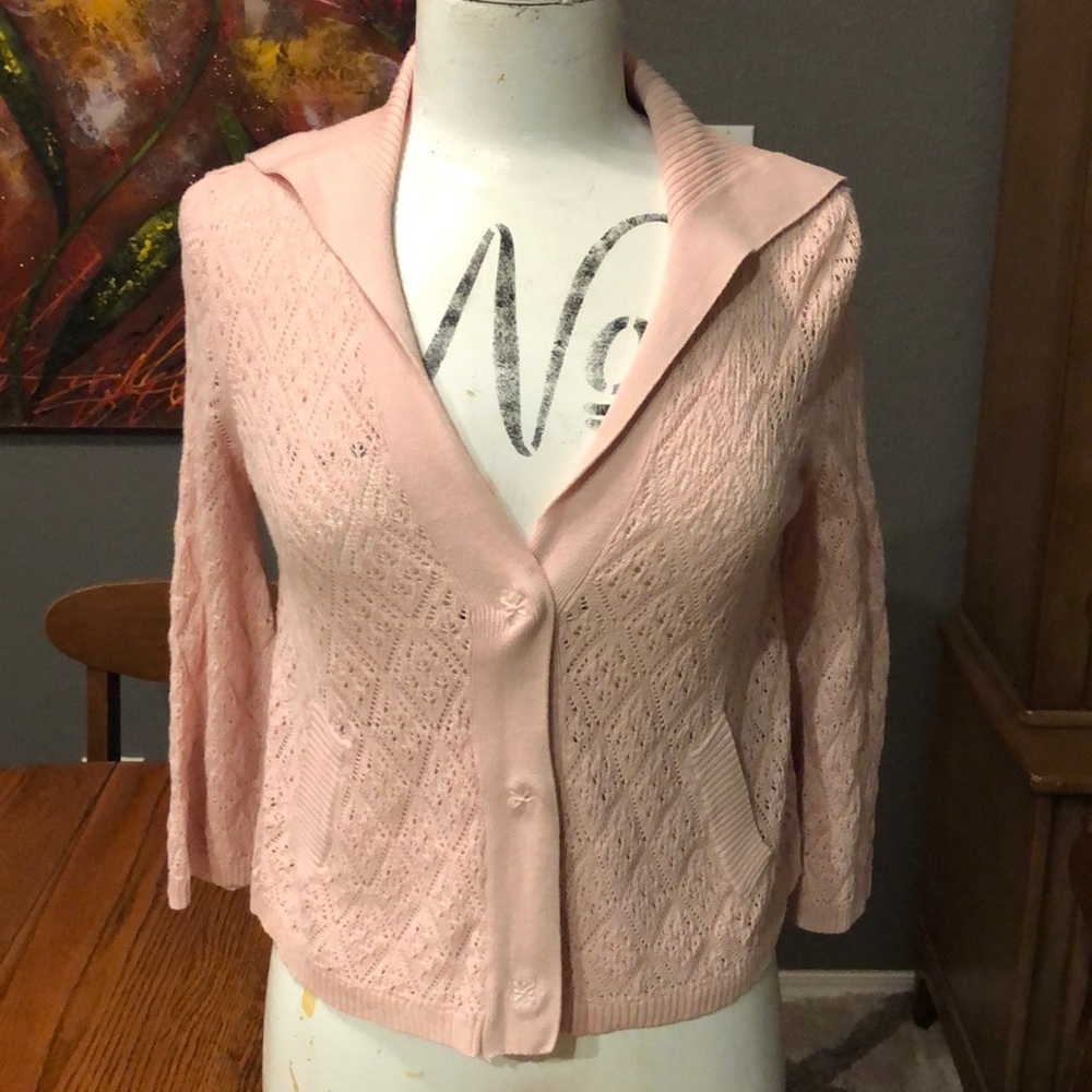 Pink snap up Cardigan